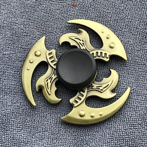 Bronze Color Fidget Spinner Children Adult Zinc Alloy Smooth Hand Spinner Playing Cards Finger Tri Spiner Gyro Stress Relief Toy