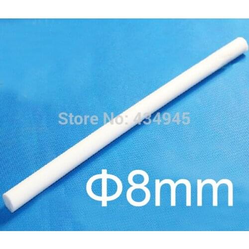 8mm diameter 50cm length Ptfe rods polytef stick polytef TFE bar,2pcs/lot New