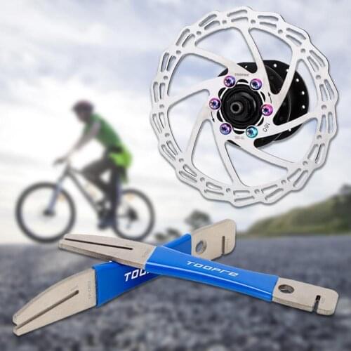 TOOPRE Professional Bicycle Disc Brake Rotor Wrench Caliper Disc Brake Rotor Truing Tool Dual Functions Disc Brake Caliper