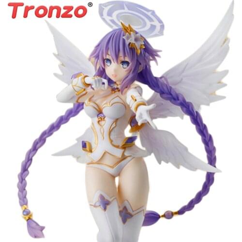Tronzo Action Figure 25cm Hyperdimension Neptunia Purple Heart Sexy Figure Toys 4 Goddesses Online Angel Neptune Sexy Model Toys