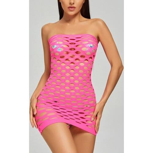 Womens Sexy Lingerie Lace Hollow Out Underwear Deep V-Neck Criss-cross Backless Nightwear Robe Babydoll Sleepwear Dresses