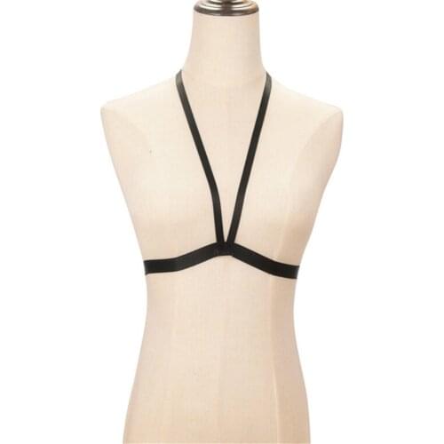 Womens Sexy Harness Bra Lingerie Body Belts Black Elastic Strappy Tops Caged Bras Bustier Goth Rave Wear