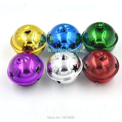 10 PCS Jingle Bell Color Charms for Huge Christmas Decoration Supplies style Assorted Color 50mm 2"
