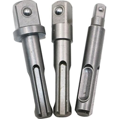 3PCS Hex Shank Wrench Drive Power Drill Socket Drill Adapter Socket Extension Drill Bit Adaptor 1/4" 3/8" 1/2" Screwdriver Tools