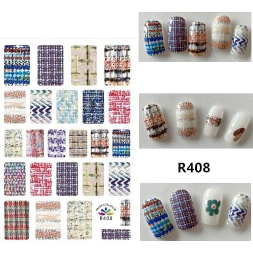 3D Nail Sticker Autumn Small Compact Adhesive Stickers Plush Stripes Square Line Stickers for Manicure Nail Art Decoration