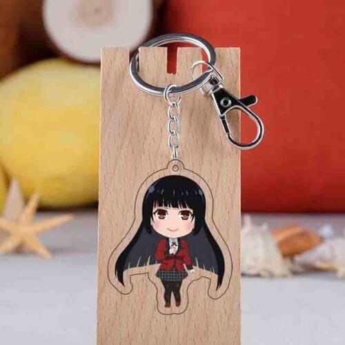 5pcs Anime Kakegurui Jabami Yumeko Meari Itsuki Yumemite figure Pendant Fashion KeyChain toy Bag Key Ring Charms gift