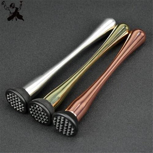 Bar Cocktail Muddler Mojito Stainless Steel Bar Mixer Barware DIY Drink Fruit Muddler Crushed Ice Bar Tools