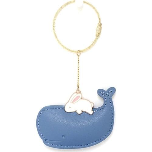 PU Leather Dinosaur Whale Unicorn Elephant Bear Keychain For Keys Car Key Chain Pig Key Ring Women Key Holder Girls Bag Pendant