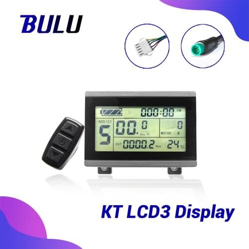 BULU KT LCD3 Display Kunteng 24V 36V 48V 72V LCD3 USB Control Panel Display for Electric Bicycle Conversion Kit