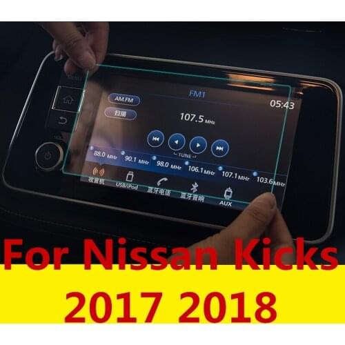 For Nissan Kicks 2017 2018 Car styling Navigation Tempered Glass Screen Protector Steel Portective decoration Auto Accessories
