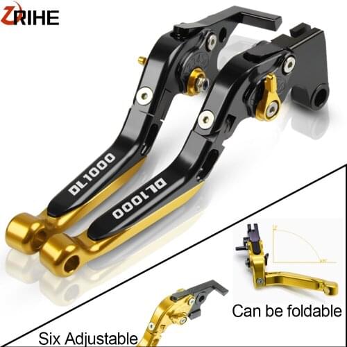 For SUZUKI DL 1000 V-STROM 2002 2003 2004 2005-2016 Motorcycle Clutch Brake Lever Aluminum Extendable Adjustable Foldable Levers
