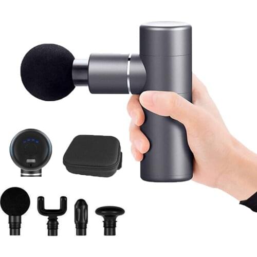 Mini Electric Muscle Massage Gun Portable Pocket Body Massager with bag Deep Tissue Facial Gun for Fitness Relaxation Pain Relie