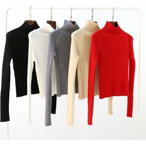 European and American New Autumn High-neck Slim Womens Bottoming Shirt Fashion Trend All-match Ladies Pullover Top