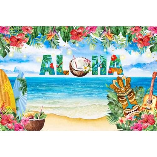 Yeele Seaside Summer Aloha Luau Event Party Tropical Hawaiian Beach Photo Photography Backdrop Backgrounds For Photo Studio