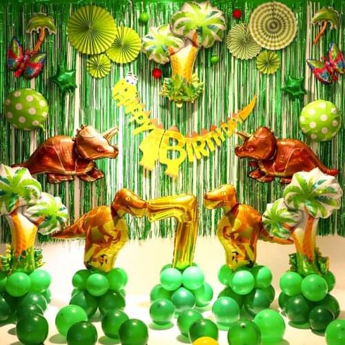 Prehistoric Dinosaur Background Wall Happy Childrens Day Birthday Adult Party Holiday Theme Background Wall Diy Package E11079