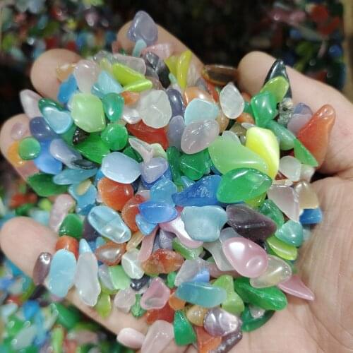 Man made cats eye rubble decorates the home Fish Tank Aquarium Garden Healing Energy Stone Decoration