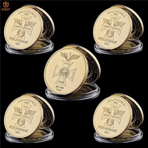 5Pcs/Lot German Reichsbank Gold Direktorium Euro Challenge Eagle Metal Commemorative Coin Collection
