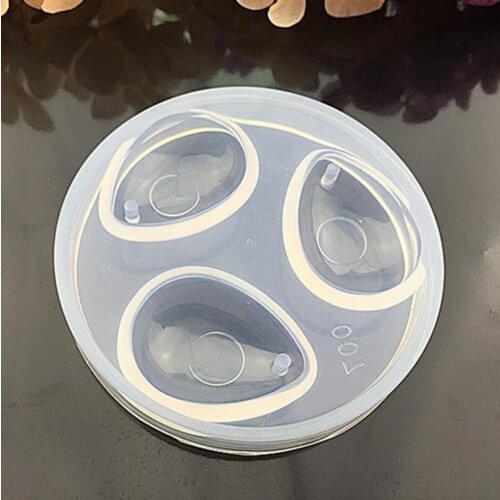 Round Silicone Mould 3 Holes Waterdrop Mold Cake Decorating Tools Jewelry Decoration