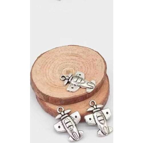 Fashion 30 pcs alloy aircraft charms fit DIY hand made necklace earring bracelet Jewelry Making accessories