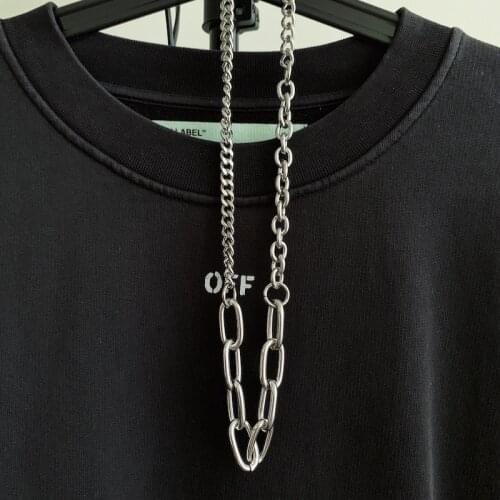 Fashion personality sweater chain men and women hanging ornaments hip hop iron chain hot sale
