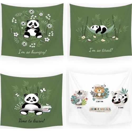 Cartoon animal panda hippie decor wall hanging bohemian decor tapestry trippy witch tapestry wall decor bedroom tapestry wall