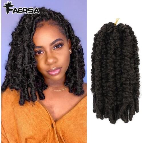 Butterfly Locs Crochet Hair Soft African Faux Locs Braided Hair Extensions Passion Twist Natural Curly Synthetic Braiding Hair