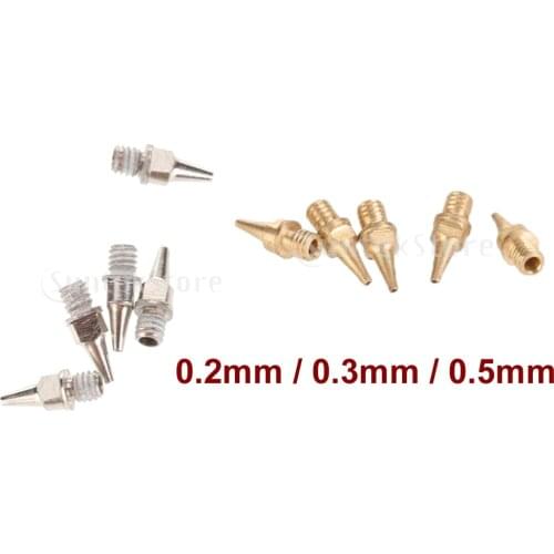 5pcs Sturdy Airbrush Nozzle Replacement Tip Set HD-130 Airbrush Tattoo Supply