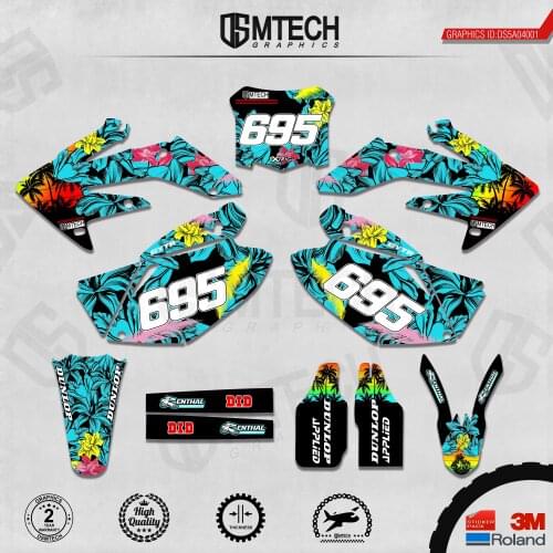 DSMTECH Customized Team Graphics Backgrounds Decals 3M Custom Stickers For 2004-2005 2006-2007 2008-2009 CRF250R 001