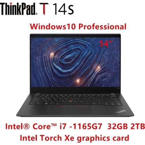 Lenovo ThinkPad T14s laptop 2021 New Intel i7-1165G7 Windows10 Professional 32GB/2TB SSD FHD Fingerprint WiFi 6 Backlit keyboard