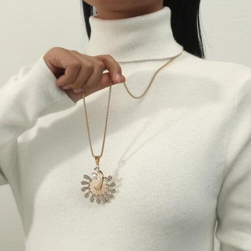 New Classic Trendy Inlaid diamond Necklace For Women Long Chains Sweater Necklace Elegant Wedding Party Jewelry Accessories