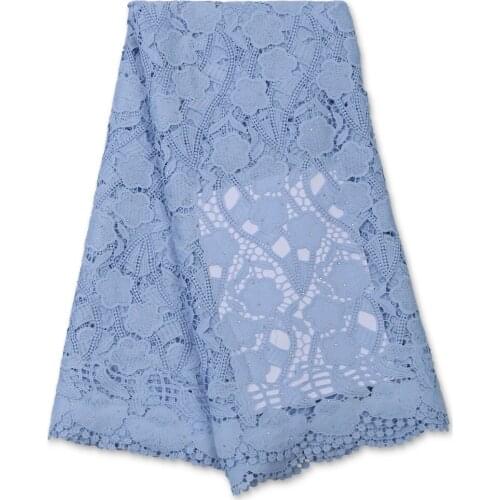 New Design African Cord Lace Fabric 2021 High Quality Guipure Cord Water Soluble Lace For Nigerian Party Garment 4082B-1