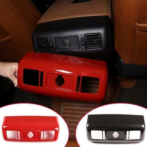 Anti-kick Panel Cover Trim For Toyota Tundra 07-21 ABS Accessories Armrest Box Rear Exhaust Air Vent Frame Cover Car Decoration