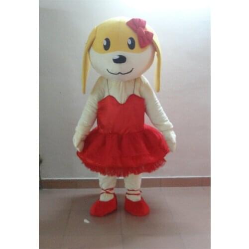 Dog Dressing A Red Ballet Skirt Mascot Costume Suits Cosplay Party Game Dress Outfits Apparel Cartoon Character Birthday Clothes