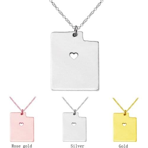 State necklace U.S. Map Charm Travel necklaceLong Distance Relationship Gift Best Friends jewelry