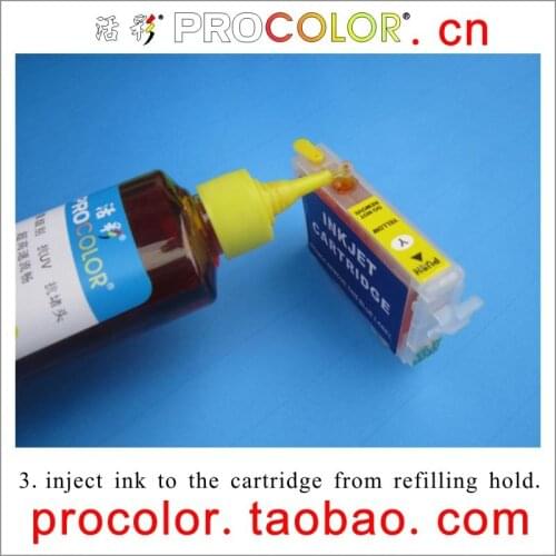 PROCOLOR XP 176/177/178 CISS ink Refill Dye ink special for EPSON XP-225 XP225 XP-30 /XP-102 /XP-202 /XP-302 XP302/XP-402 XP402