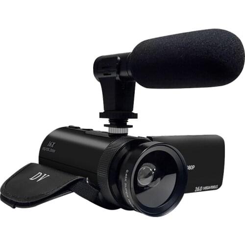 Digital Camera Professional with Lens Microphone 1080P HD 16 Million Pixel Handheld DV Camcorder Shoot Digital Camera