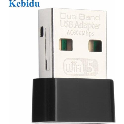 Realtek RTL8811 600Mbps USB WiFi Adapter Antenna Dual Band 2.4+5.8Ghz PC Network Card Receiver for PC for Mac Windows XP/Vista