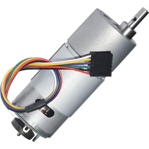 DC Gear Motor With Encoder DC Electric Motor 12V 24V 10-900 Rpm Reversible Adjustable DC Gear Motor With Encoder For DIY Hobby