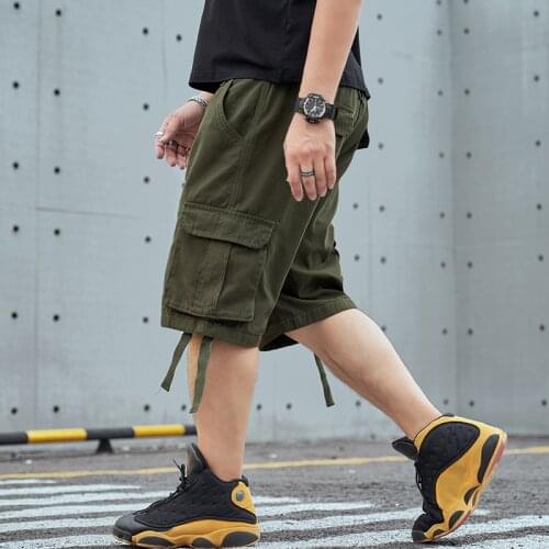 8XL Large Size 2021 New Summer High Quality Mens Baggy Cargo Shorts Male Casual Short Pants Fashion Loose knee lenght Trousers