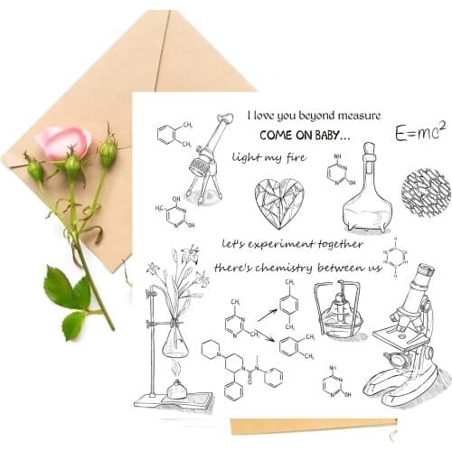 Chemistry Clear Stamps For DIY Scrapbooking Card Making Silicone Stamps Fun Decoration Supplies