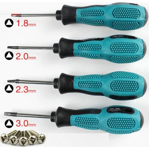 Triangle Screwdriver 1.8mm 2.0mm 2.3mm 3.0mm CR-V Magnetic Anti-Skid Screwdriver Home Appliances Funiture Repaire Tools Screw