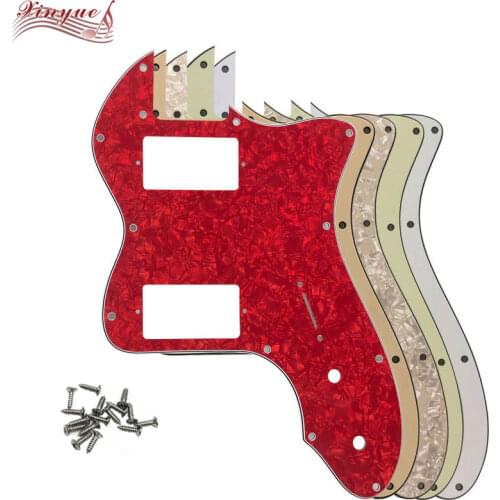Pleroo Guitar Parts For 13 holes Tele Thinline Guitar pickguard With PAF Humbucker Pickups Scratch Plate
