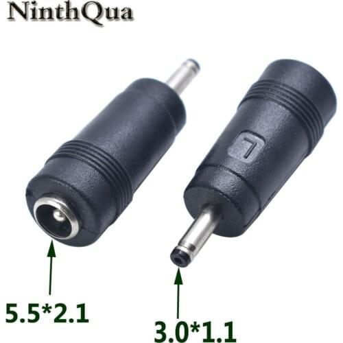 1PCS DC Jack 5.5x2.1mm Female to 3.0x1.1mm (5.5*2.1 to 3.0*1.1) Male DC Power Adapter For Tablet PC / Laptops / Common devices