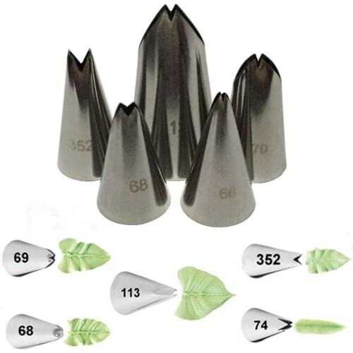 New Fashion 1PCS Leaves Nozzle Stainless Steel Icing Piping Nozzle Pastry Tips Cake Decor Tool Baking Accessories