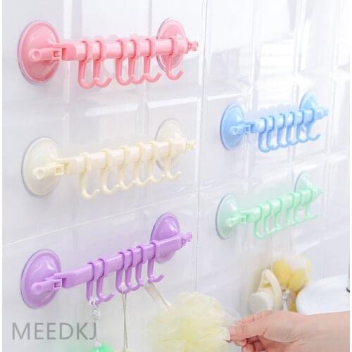 1pcs adjustable hook rack double suction cup towel rack hanger hook rack holder suction cup kitchen bathroom accessories
