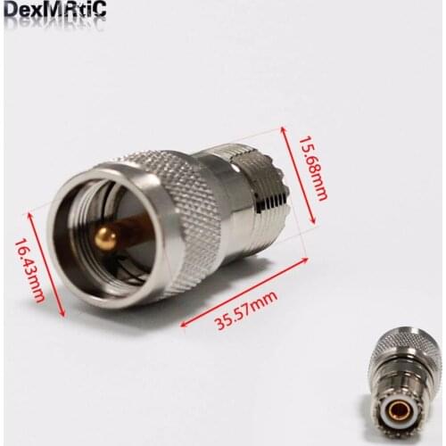 1pc UHF Male PL259 switch Female Jack SO239 RF Coax Adapter convertor Straight Nickelplated NEW wholesale