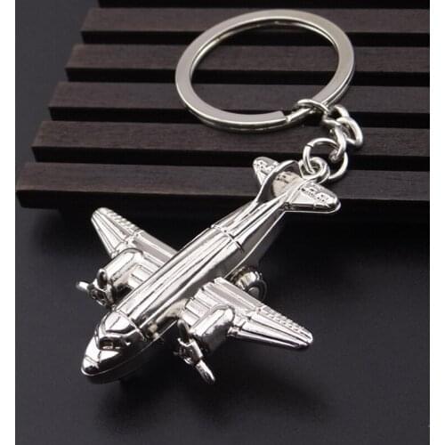 2020 New Creative Alloy Airplane model Keychain Fighter Helicopter Men Women Bag Key pendant Small Gift Metal Aircraft Key ring