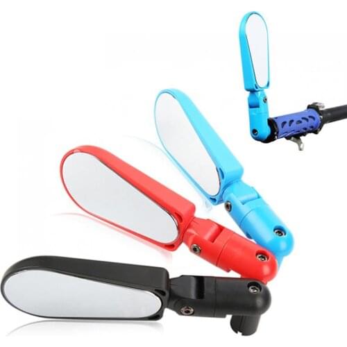 360 Degree Adjustable Rear View Mirror Mountain Bike Handlebar Rearview Mirror Bike Accessories with LED Light