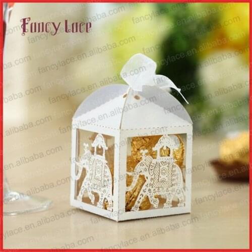 50pcs India Style Candy Box Customized Gift Bags Chocolate Boxes Laser Cutting Christening & Baptism Party Decoration Supplies