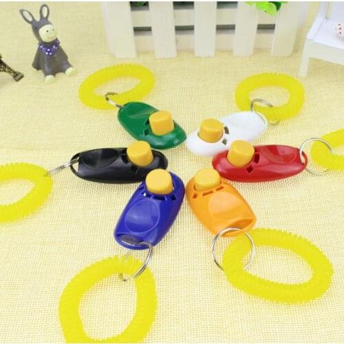 500pcs/lot 10 colors Training Trainer Aid Guide Mini Dog Pet Click Clicker SN3841